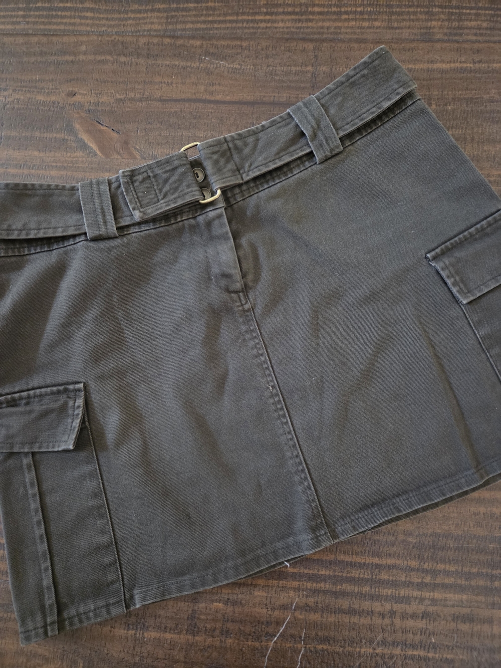 Soda Blu Olive Green Denim Label Detail